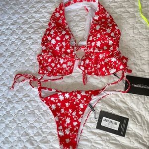 Two piece swim set floral !